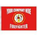 4' x 6' Firefighter Single Reverse Knitted Polyester Flag